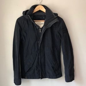 Abercrombie Navy Wakely Hooded Utility Jacket
